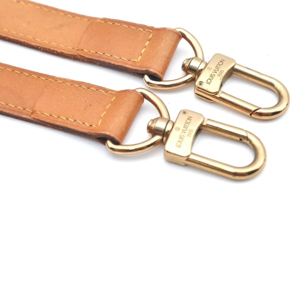 LOUIS VUITTON Replacement Vachetta Leather Shoulder Strap with LV Clasps and Pad - Picture 9 of 17